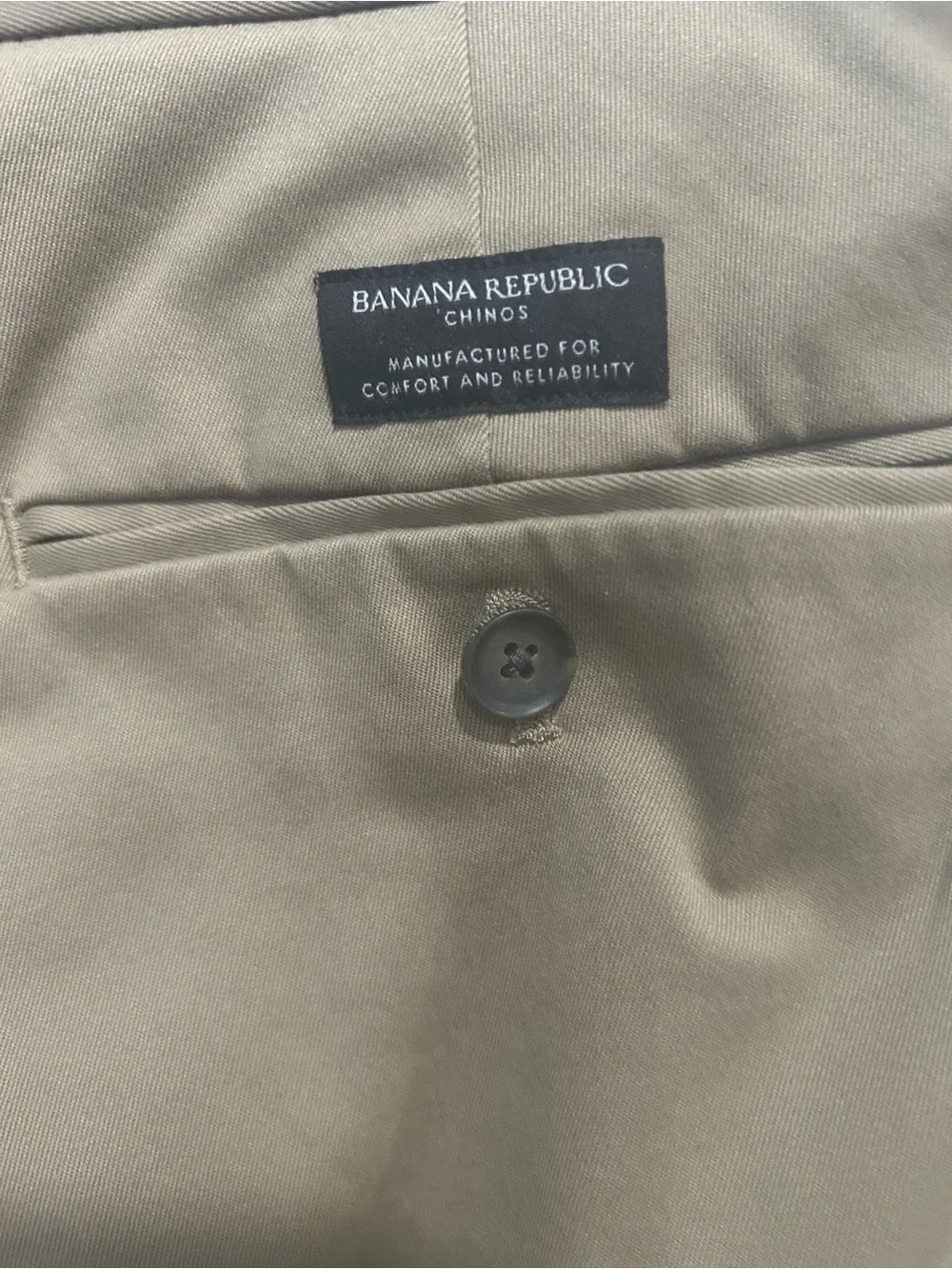 Banana Republic pants mens 36 x29Mason Athletic Tapered Fit Chinos Khaki Stretch